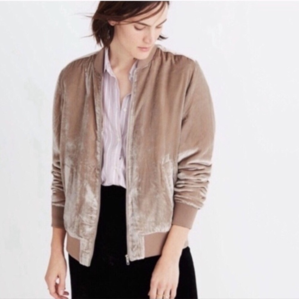 Madewell Velvet Bomber Jacket